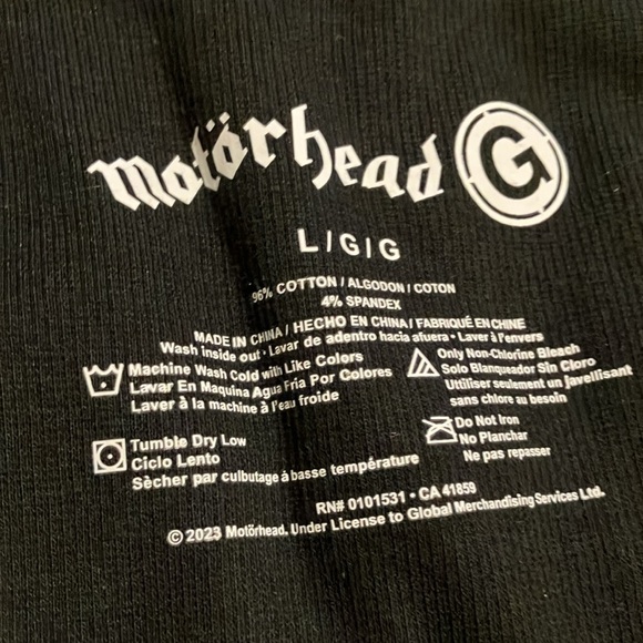 Motörhead Sparkle Ribbed Tank Top - Picture 3 of 3